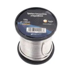 Cyna do lutowania z topnikiem 1.5 100gr. rolka