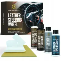 Leather Steering Wheel Restoration Kit Black