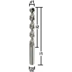 Wiertło do aluminium NWKA FI 4,50 47/80MM HSSE