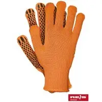 Rękawice nakrapiane RDZFLAT pomarańczowe