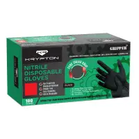 Rękawice nitrylowe czarne gripper M 50 szt