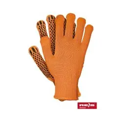 Rękawice nakrapiane RDZFLAT pomarańczowe