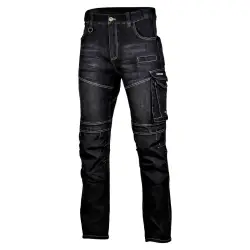 Spodnie jeansowe czarne ze wzmocnieniem L