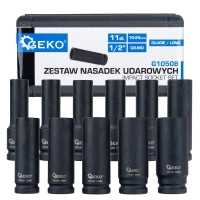 Zestaw nasadek udarowych długich 11el. 1/2" 10-24m