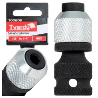 Adapter udarowy 1/2" na 1/4" HEX TVARDY Adapter udarowy 1/2" na 1/4" HEX TVARDY
