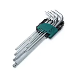 Zestaw 9szt HEX L z kulką extra długie Sata