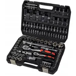 Zestaw 108 częściowy kluczy nasadowych 1/4" i 1/2"